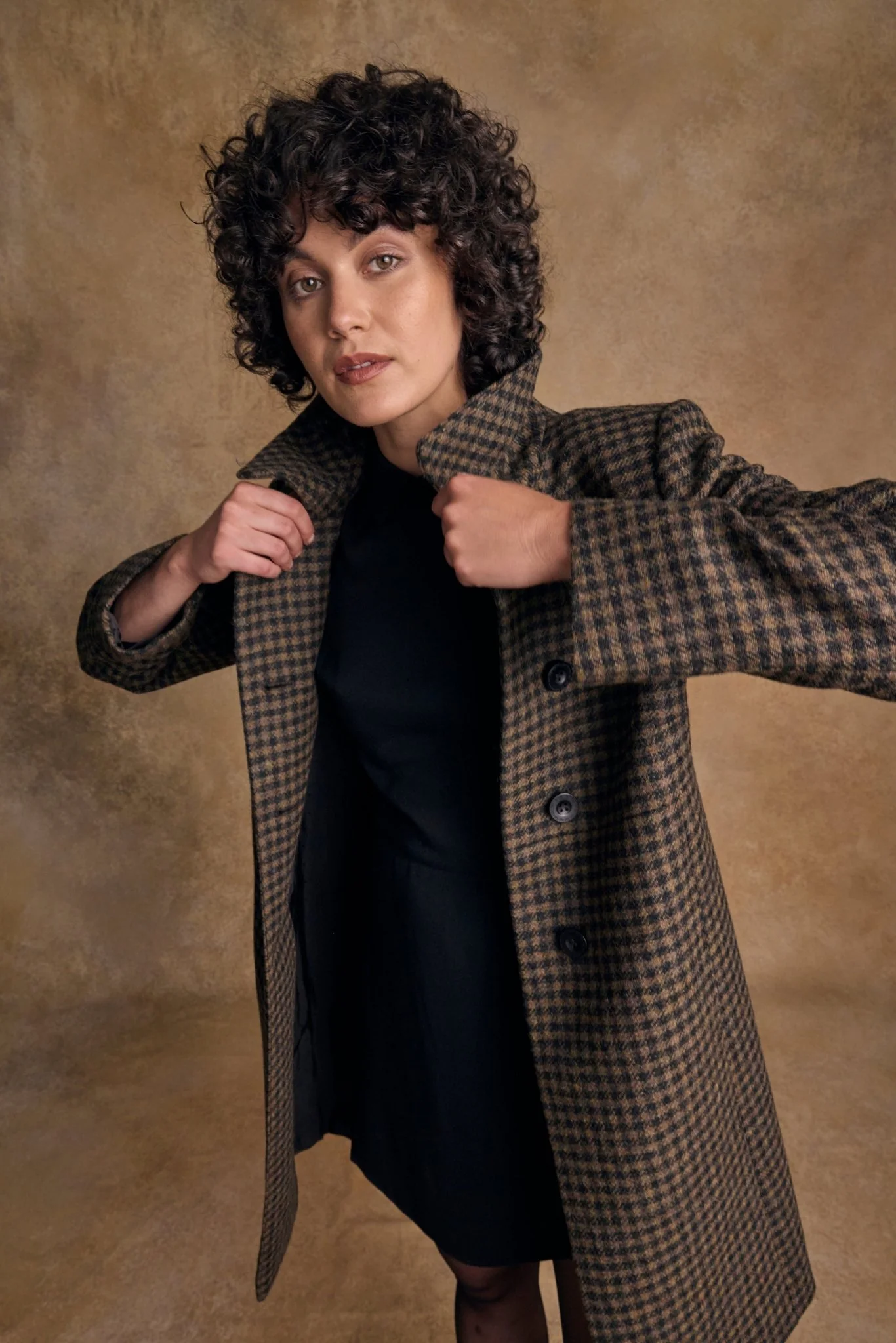 Aimee Tweed Coat - Earth Check - Image 3