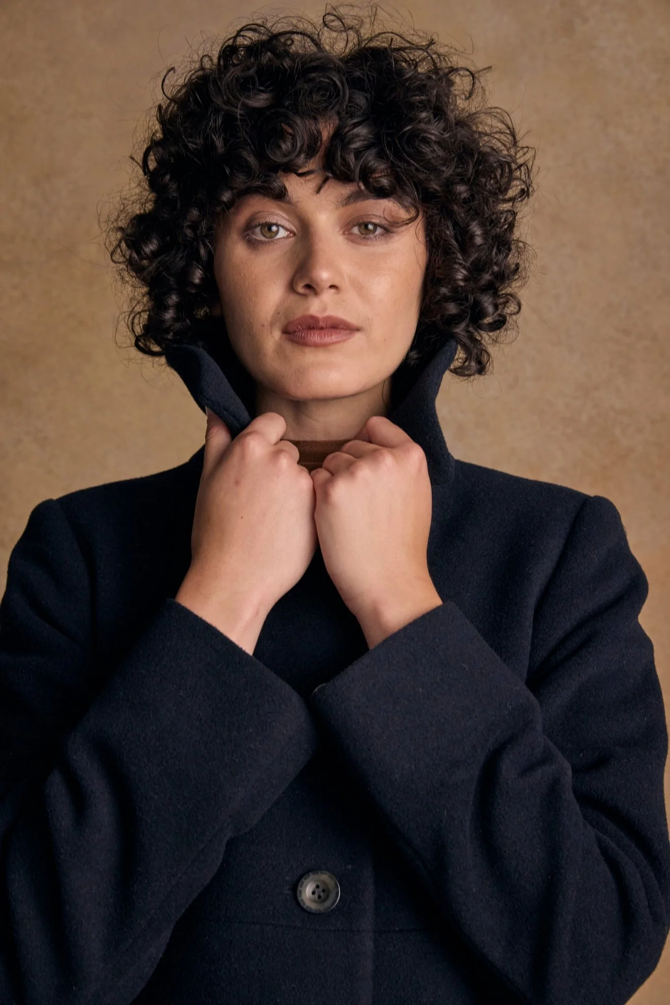 Aimee Wool Coat - Navy Melton - Image 4