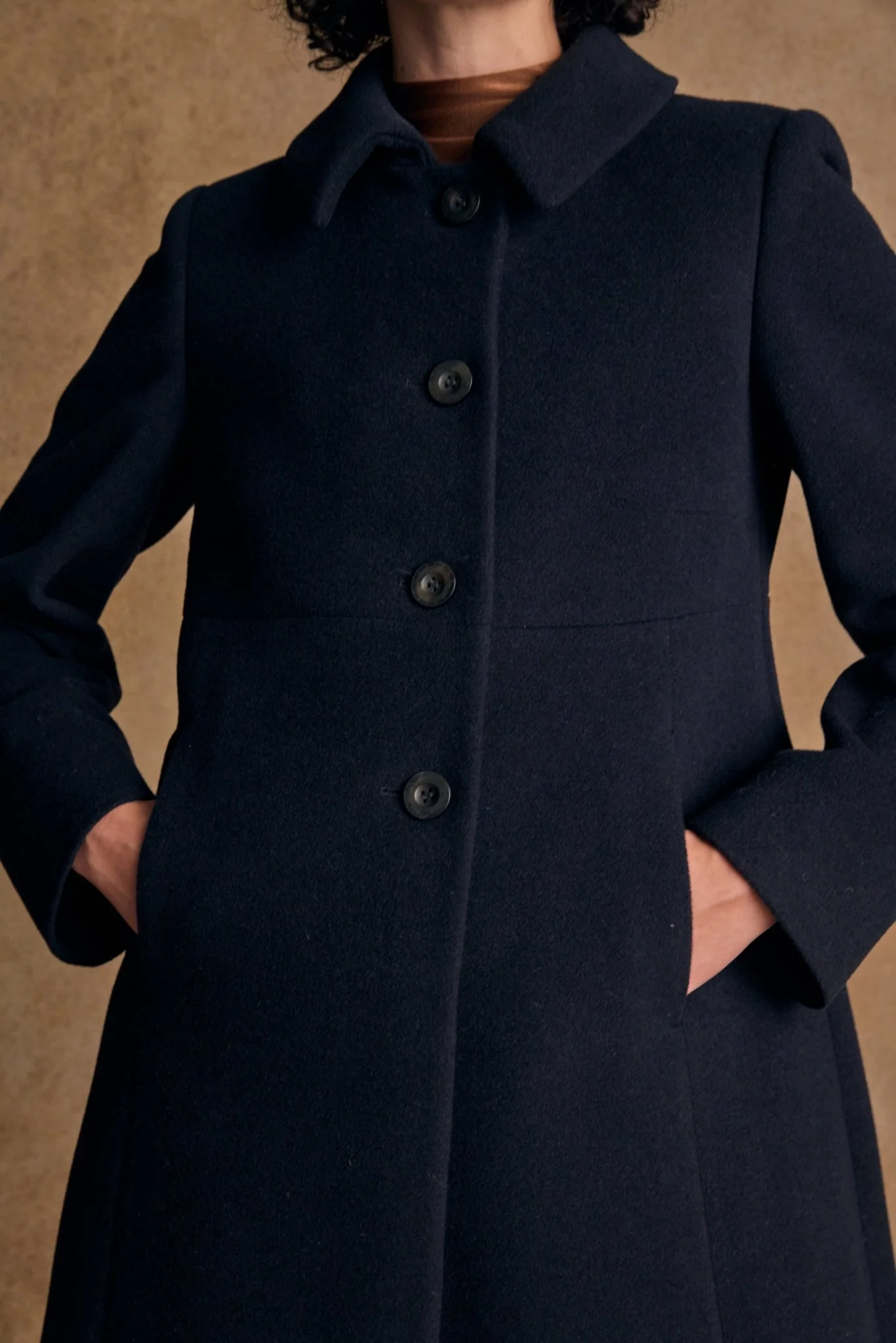 Aimee Wool Coat - Navy Melton - Image 5