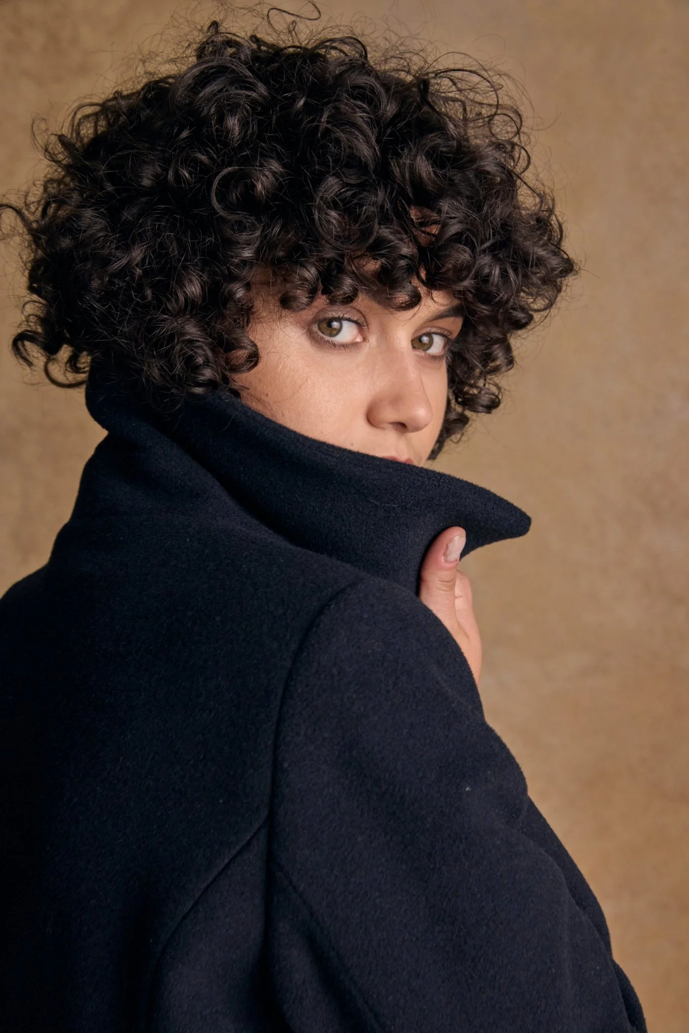 Aimee Wool Coat - Navy Melton - Image 7