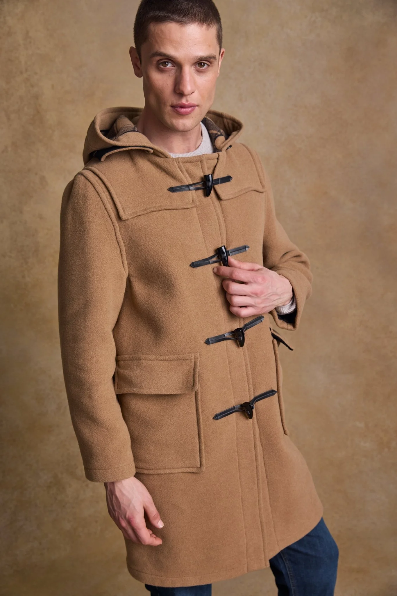 Alex Wool Duffle Coat - Camel - Image 4