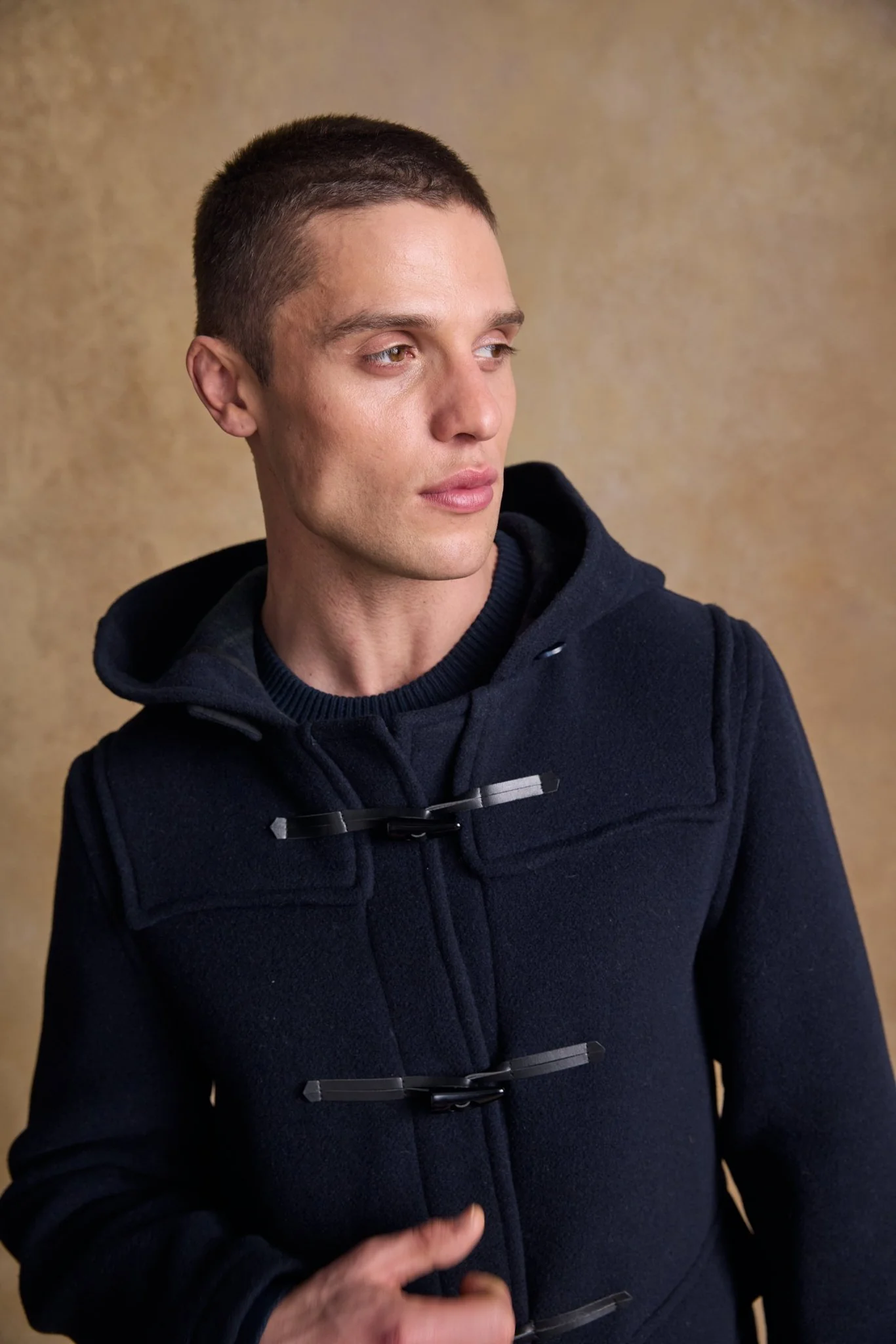 Alex Wool Duffle Coat - Navy - Image 2
