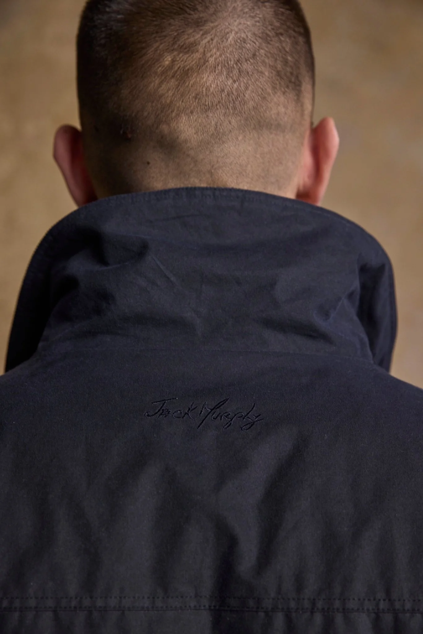 Archie Wax Jacket - Navy - Image 8