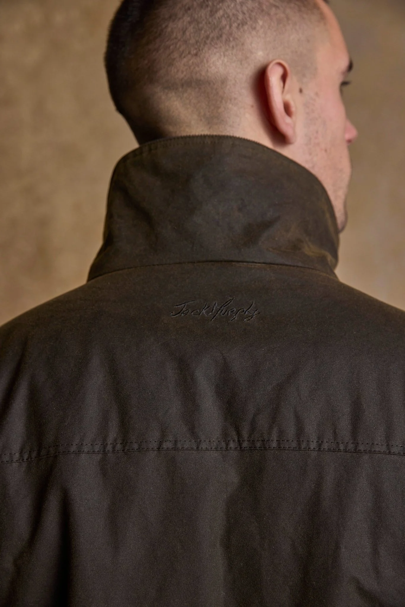 Archie Wax Jacket - Olive - Image 10