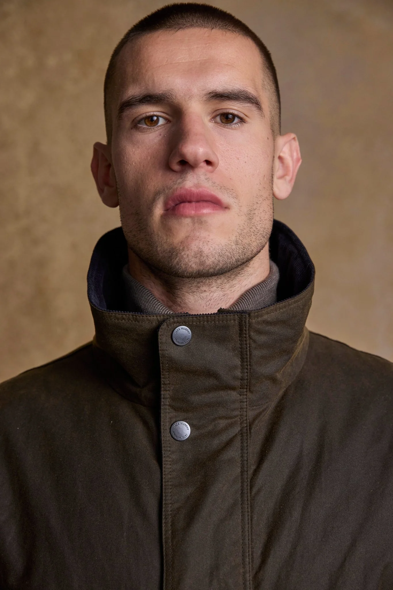 Archie Wax Jacket - Olive - Image 6
