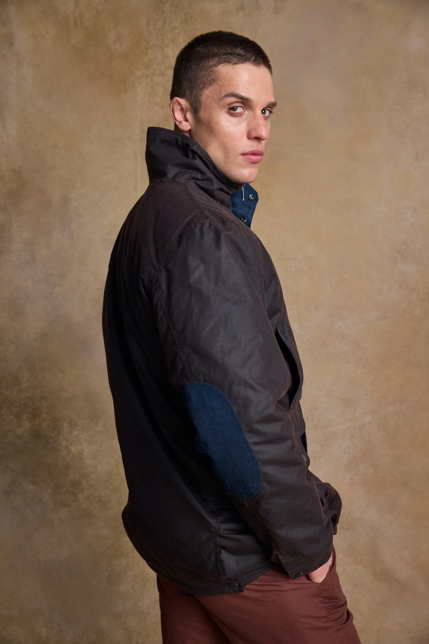 Archie Wax Jacket - Rustic Brown - Image 4