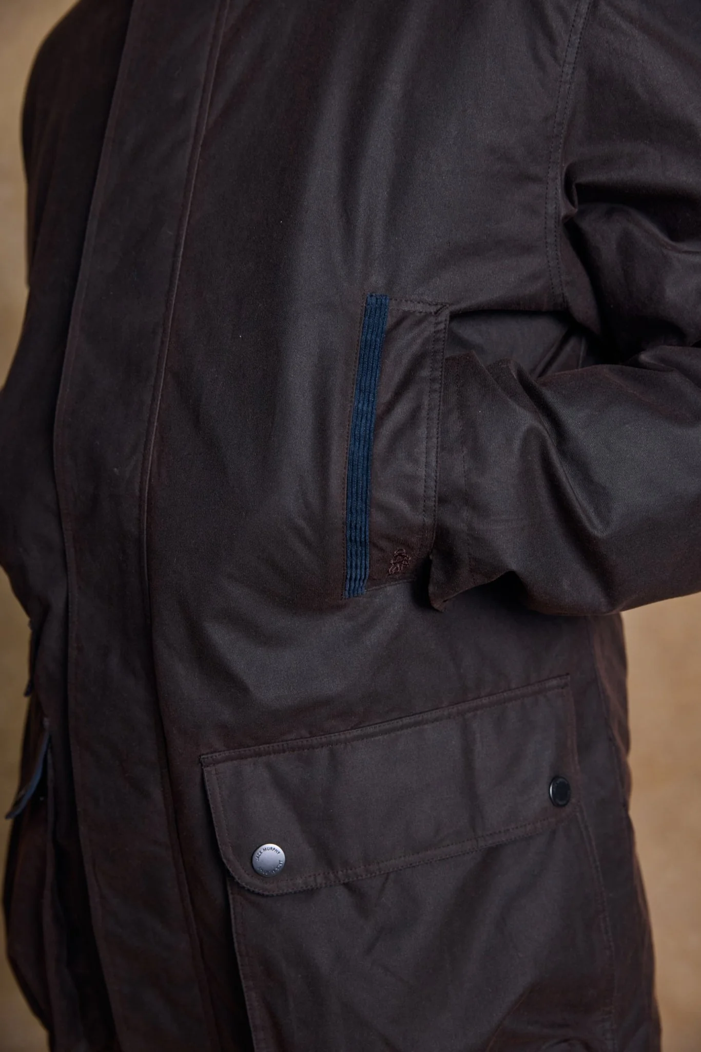 Archie Wax Jacket - Rustic Brown - Image 5
