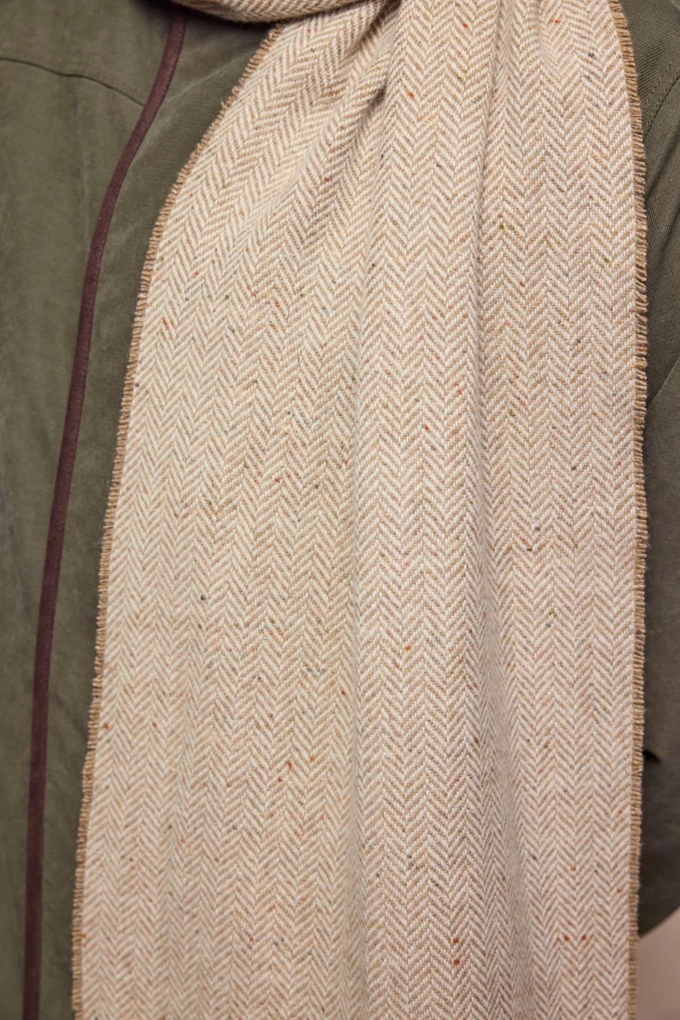 Billy Wool Scarf - Sandstone - Image 3