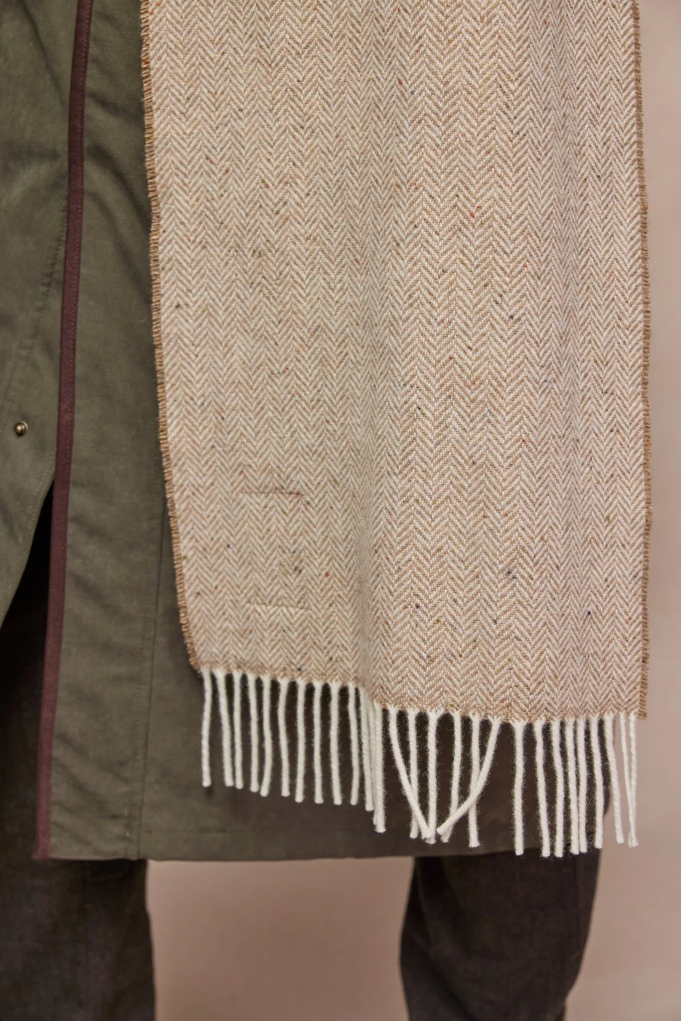 Billy Wool Scarf - Sandstone - Image 5