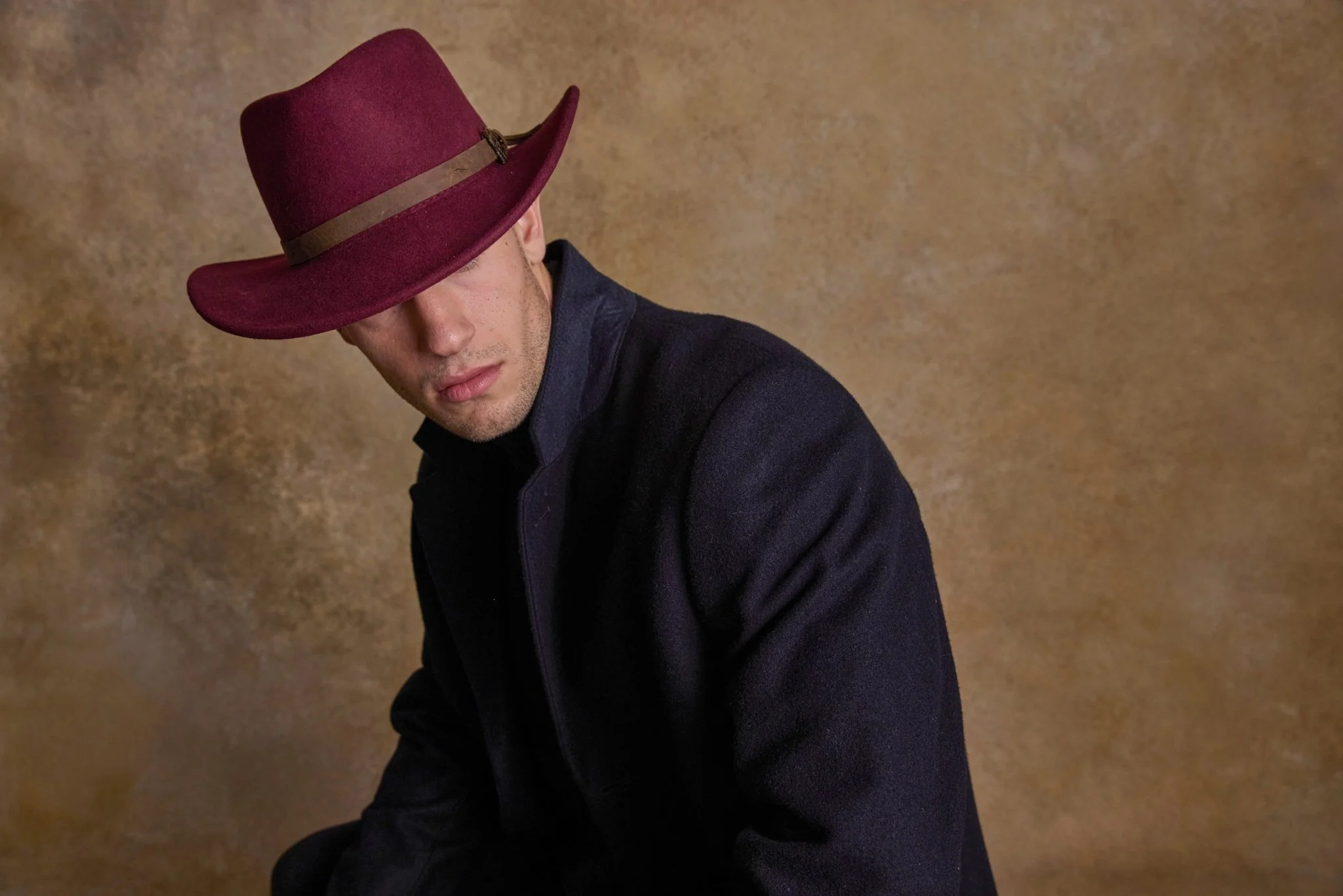 Boston Felt Hat - Burgundy - Image 4