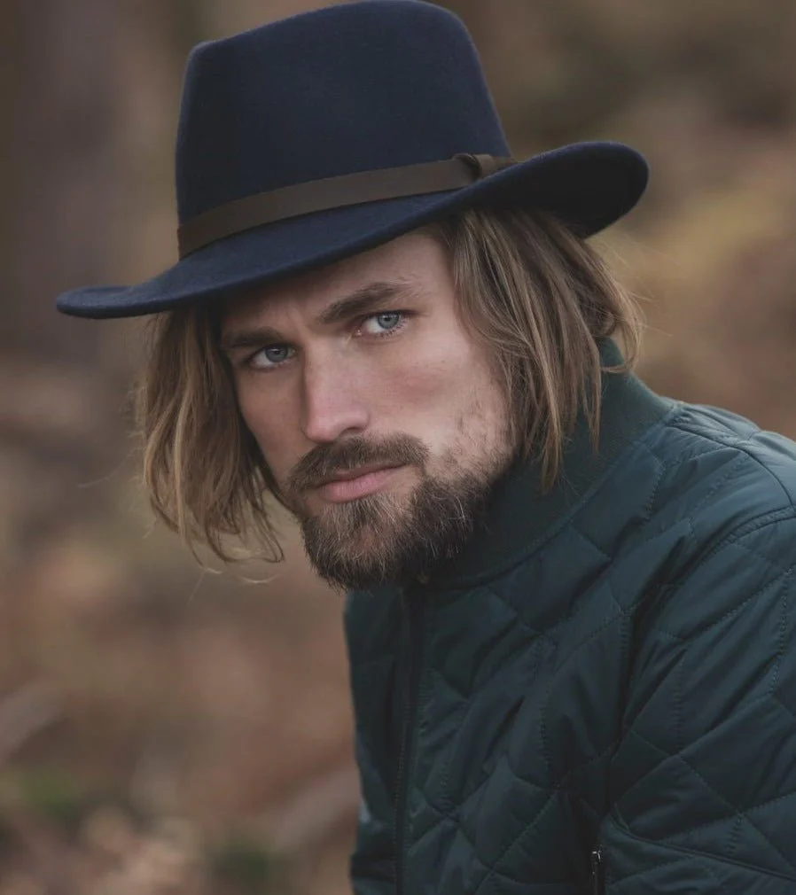Boston Felt Hat - Navy
