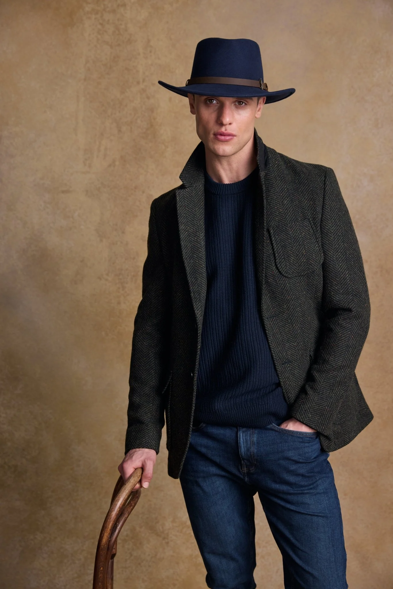 Boston Felt Hat - Navy - Image 2