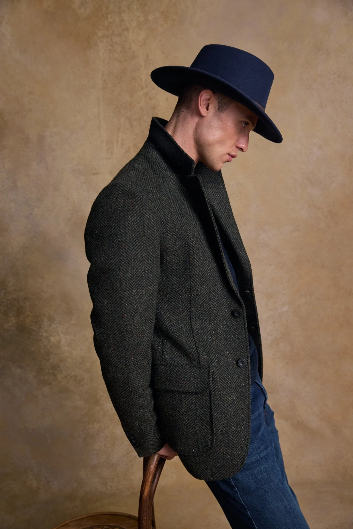 Boston Felt Hat - Navy - Image 3