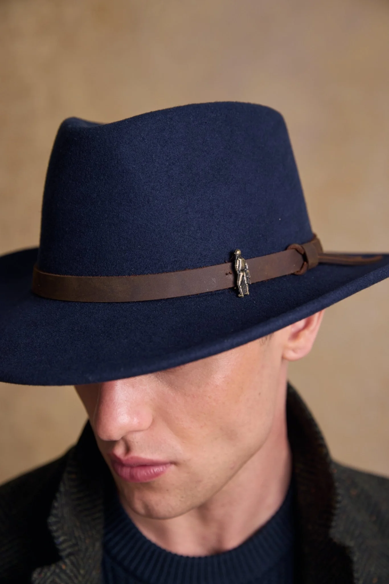 Boston Felt Hat - Navy - Image 4