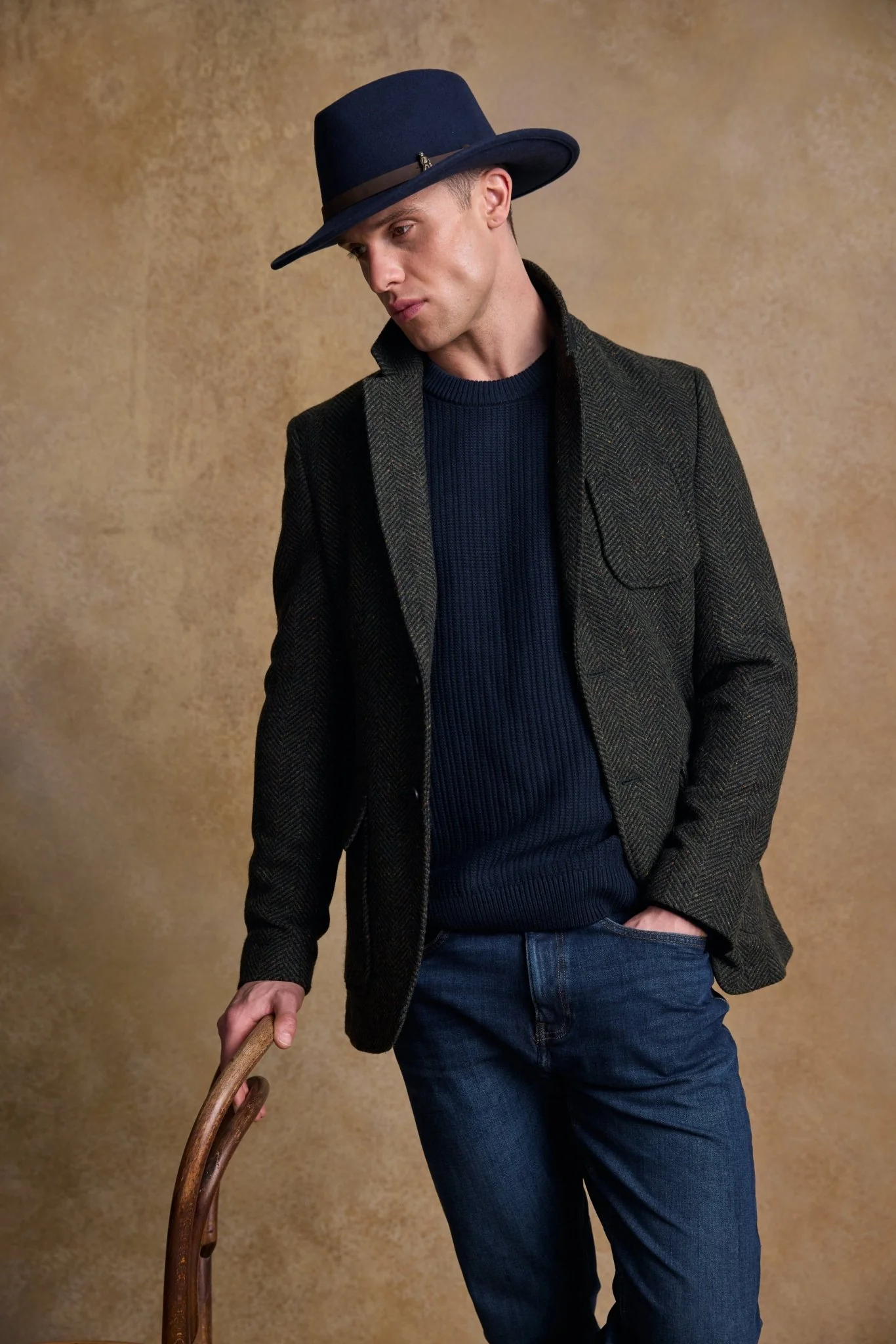Boston Felt Hat - Navy - Image 5