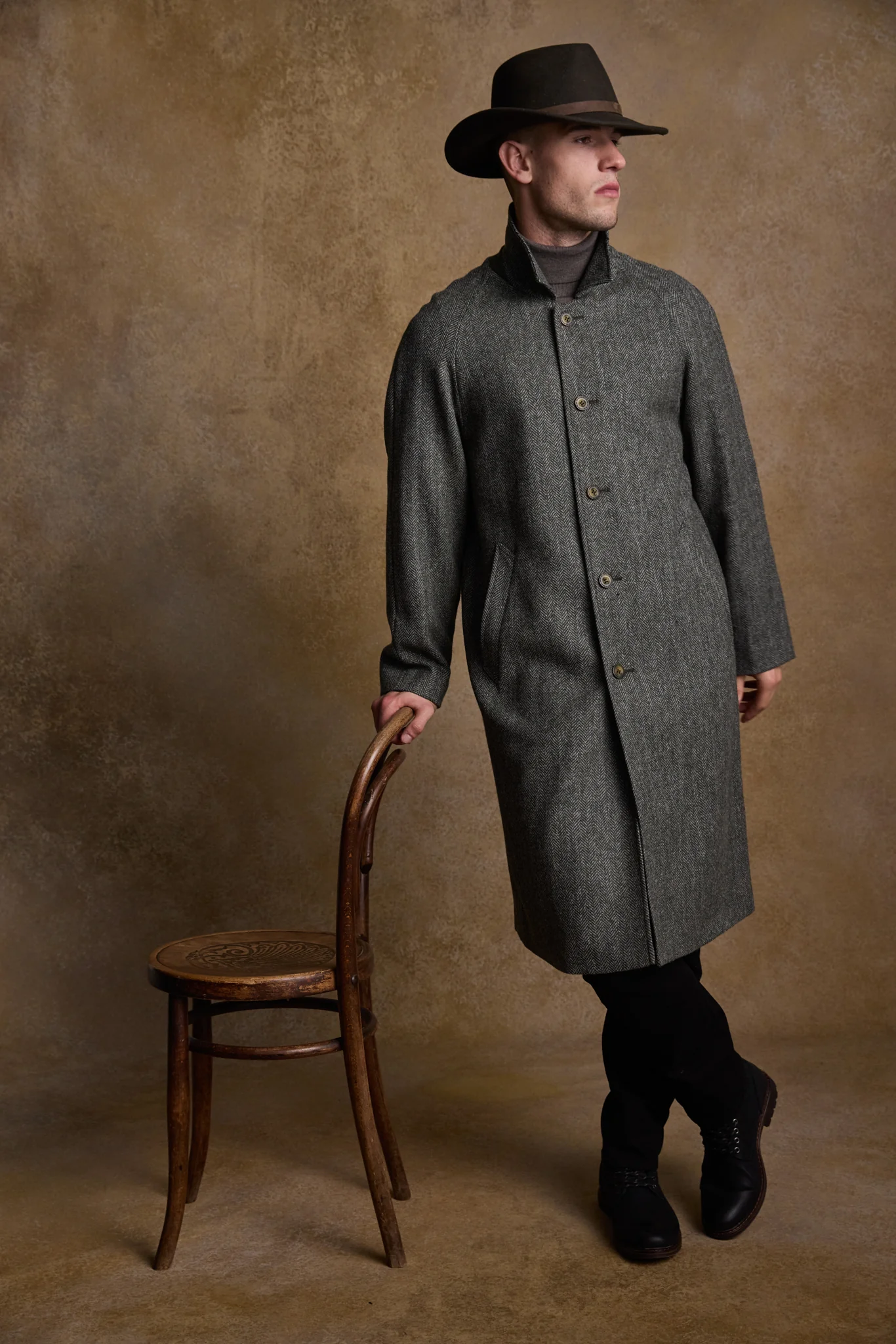 Boston Felt Hat - Olive - Image 3