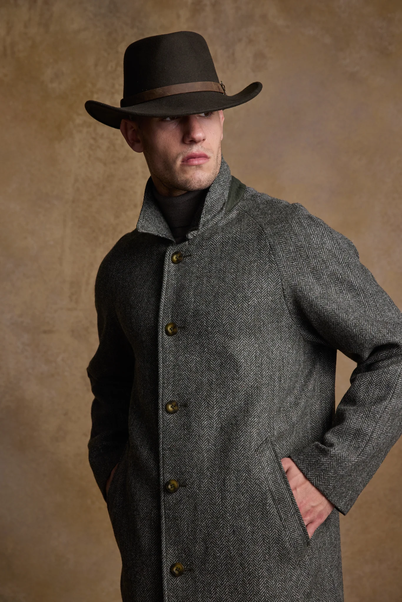 Boston Felt Hat - Olive - Image 4