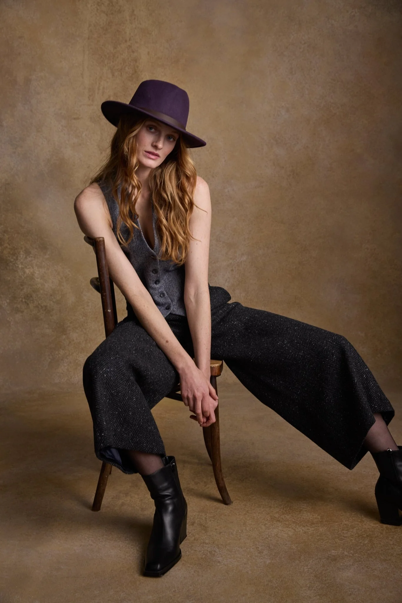 Boston Felt Hat - Plum - Image 3