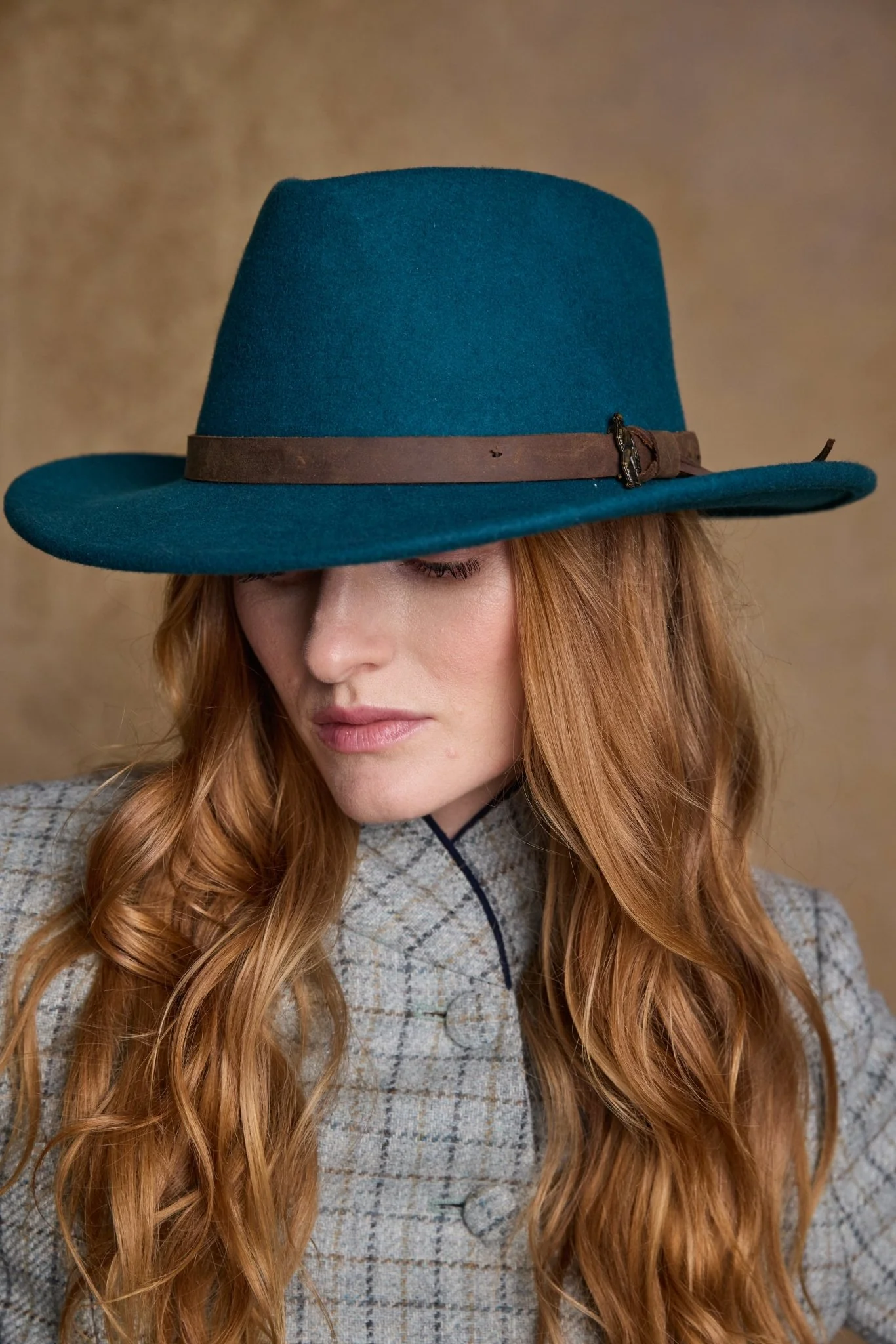 Boston Felt Hat - Teal Green - Image 6
