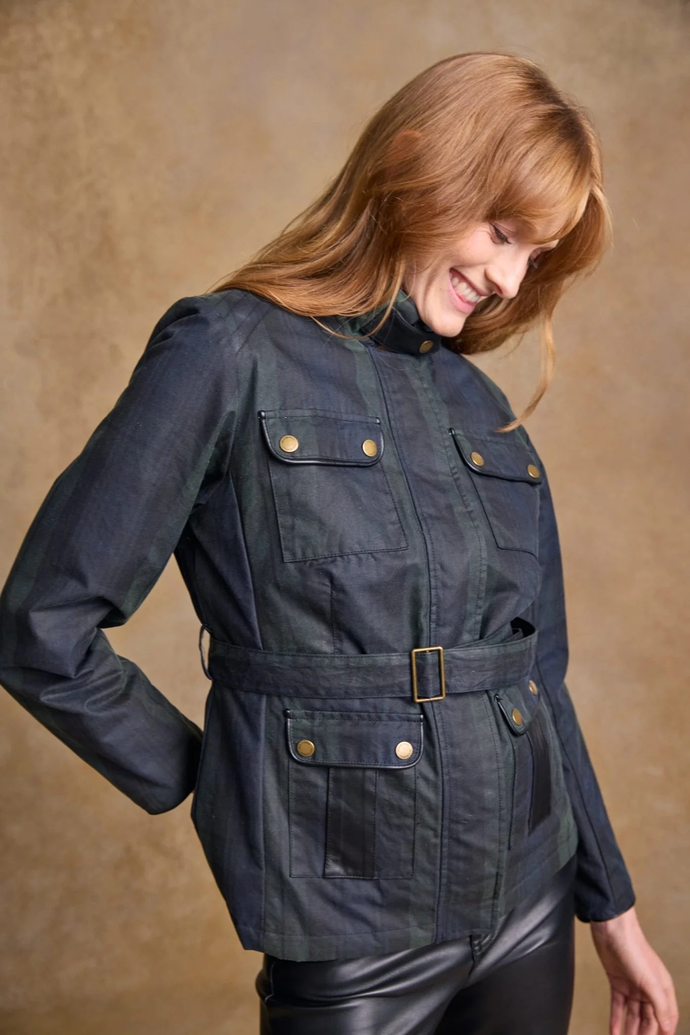 Cara Utility Wax Jacket - Blackwatch - Image 8