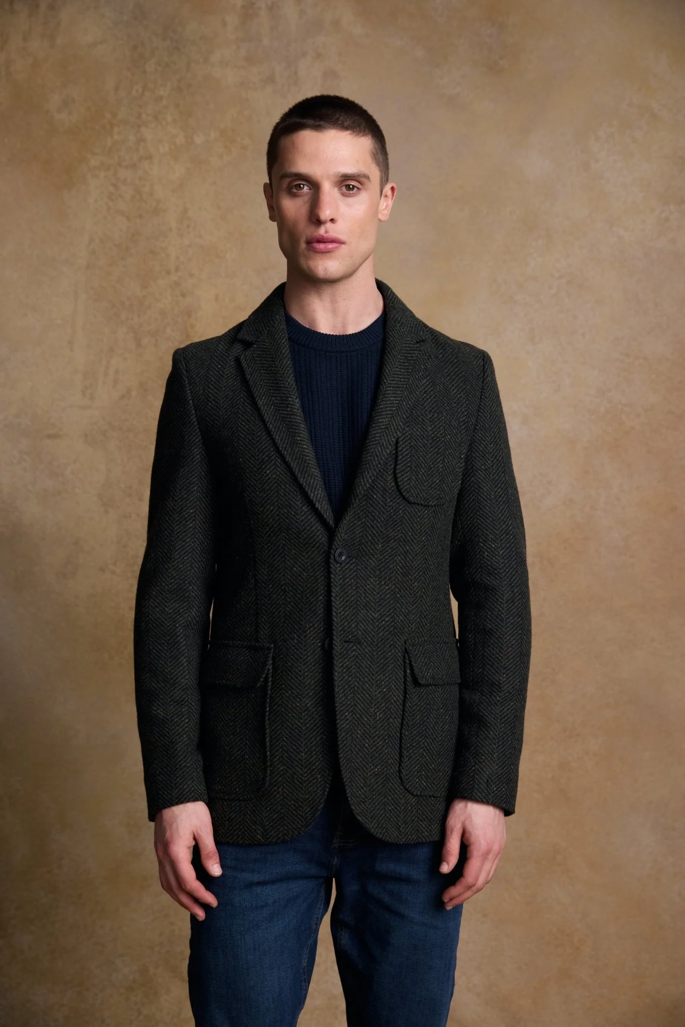 Cian Tweed Blazer - Donegal Pine Herringbone - Image 6