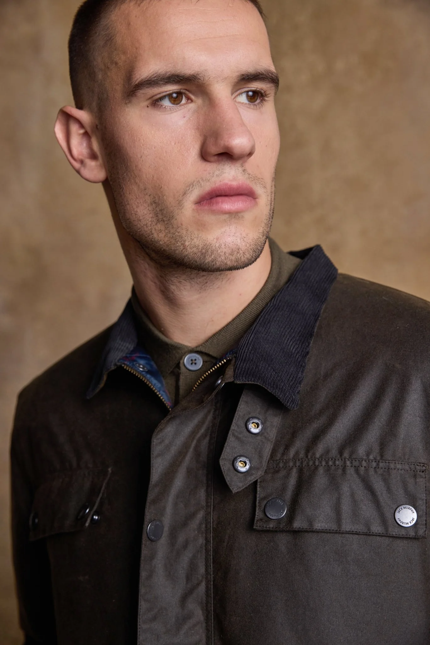 Ciaran Wax Jacket - Olive - Image 3