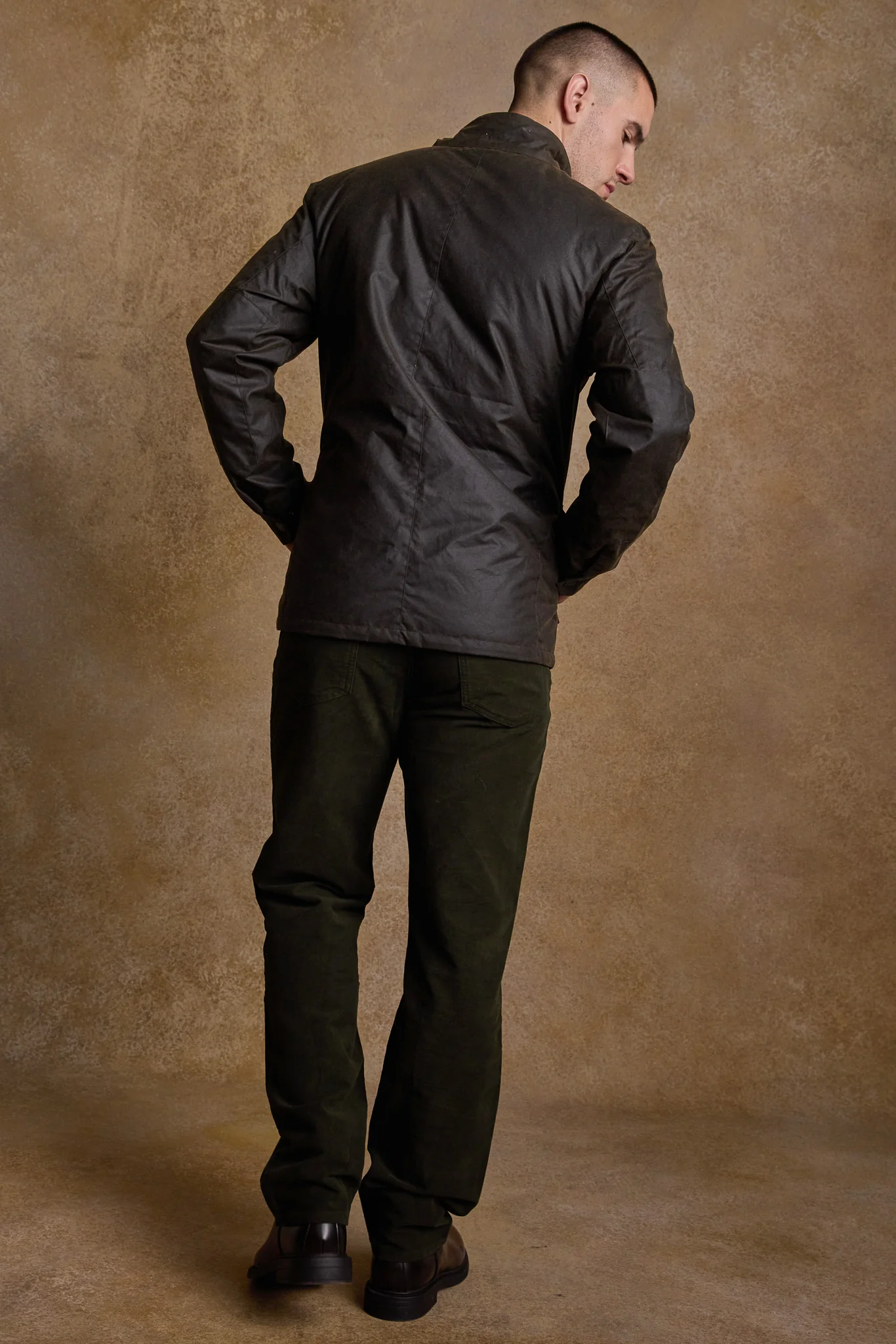 Ciaran Wax Jacket - Olive - Image 9