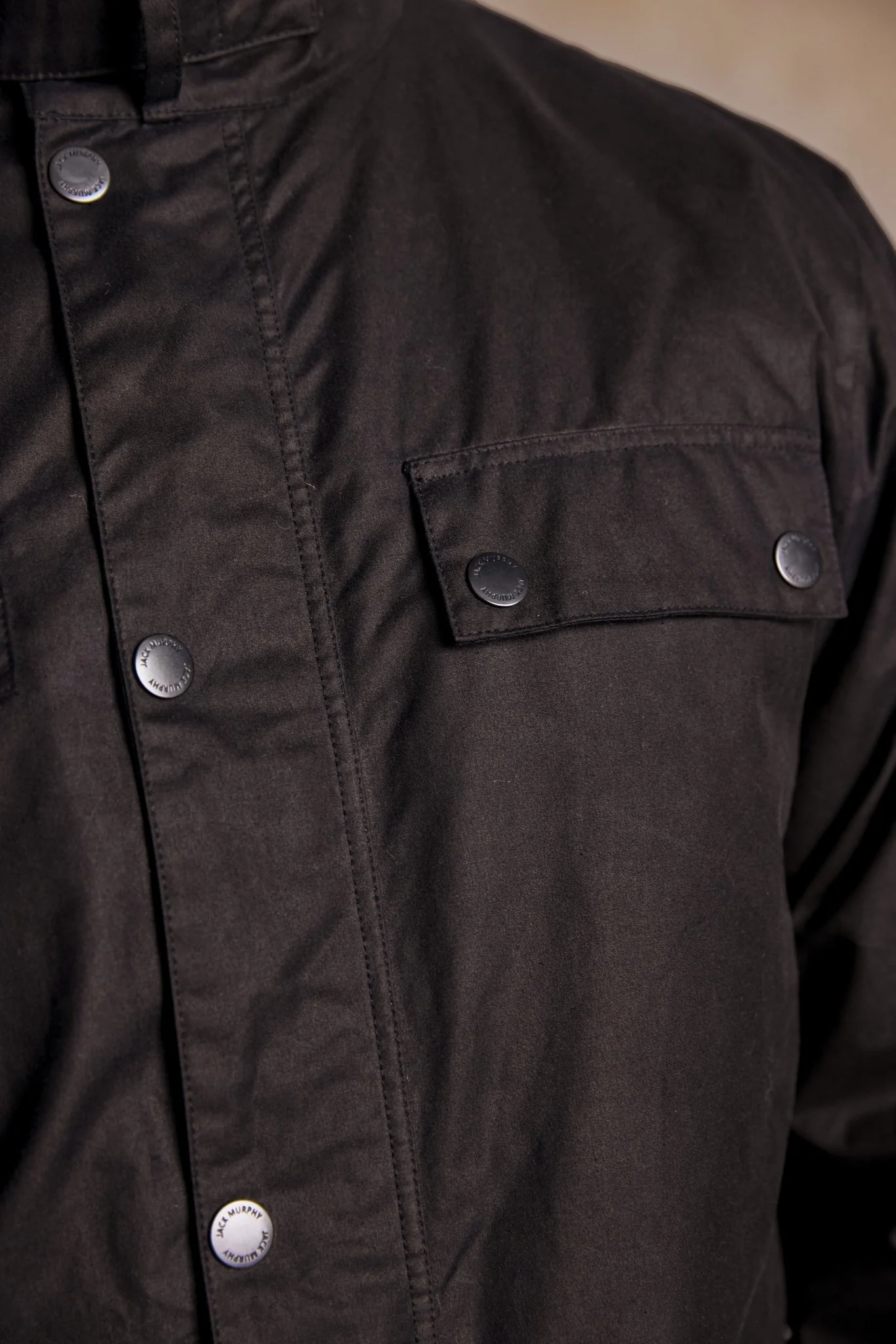 Ciaran Wax Jacket - Rustic Brown - Image 5