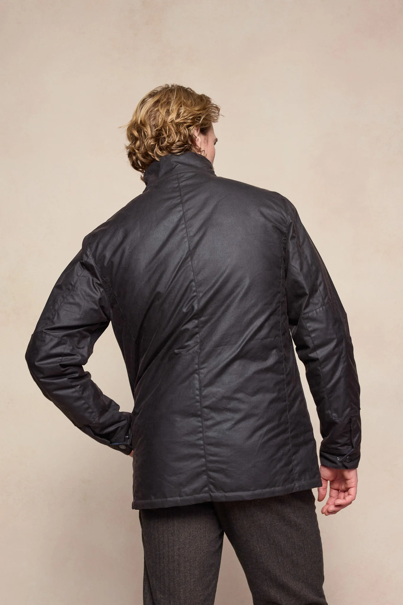 Ciaran Wax Jacket - Rustic Brown - Image 9