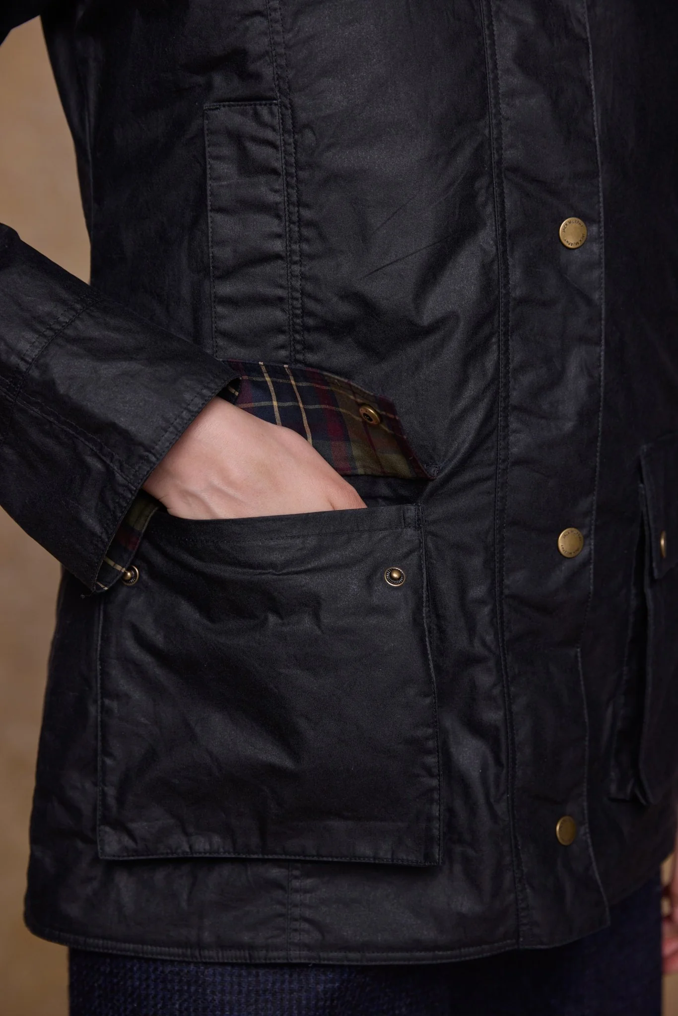 Claire Wax Jacket - Navy - Image 10