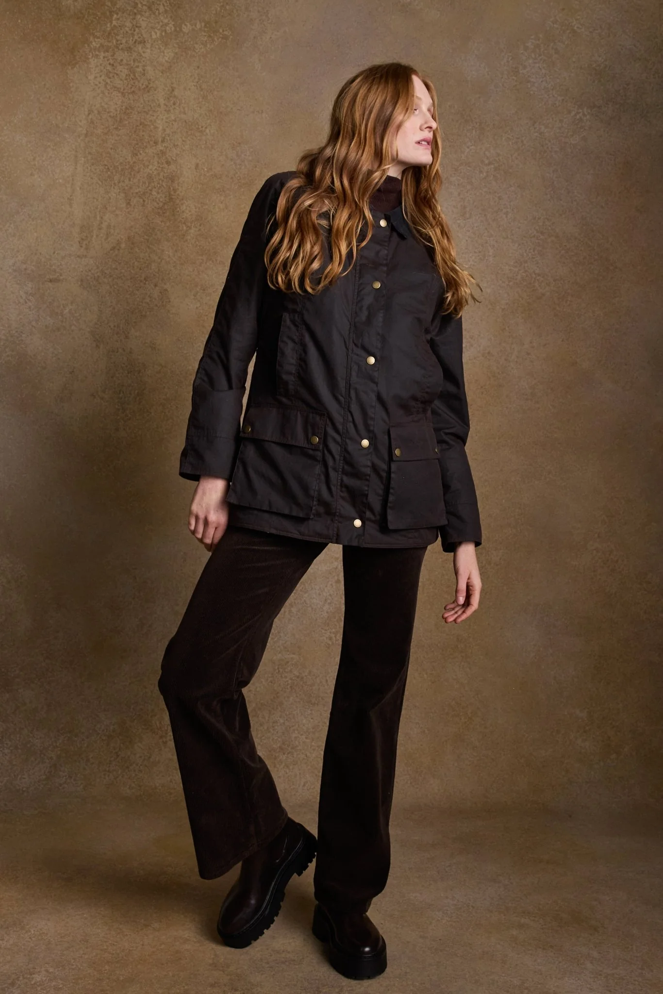 Claire Wax Jacket - Rustic Brown - Image 3
