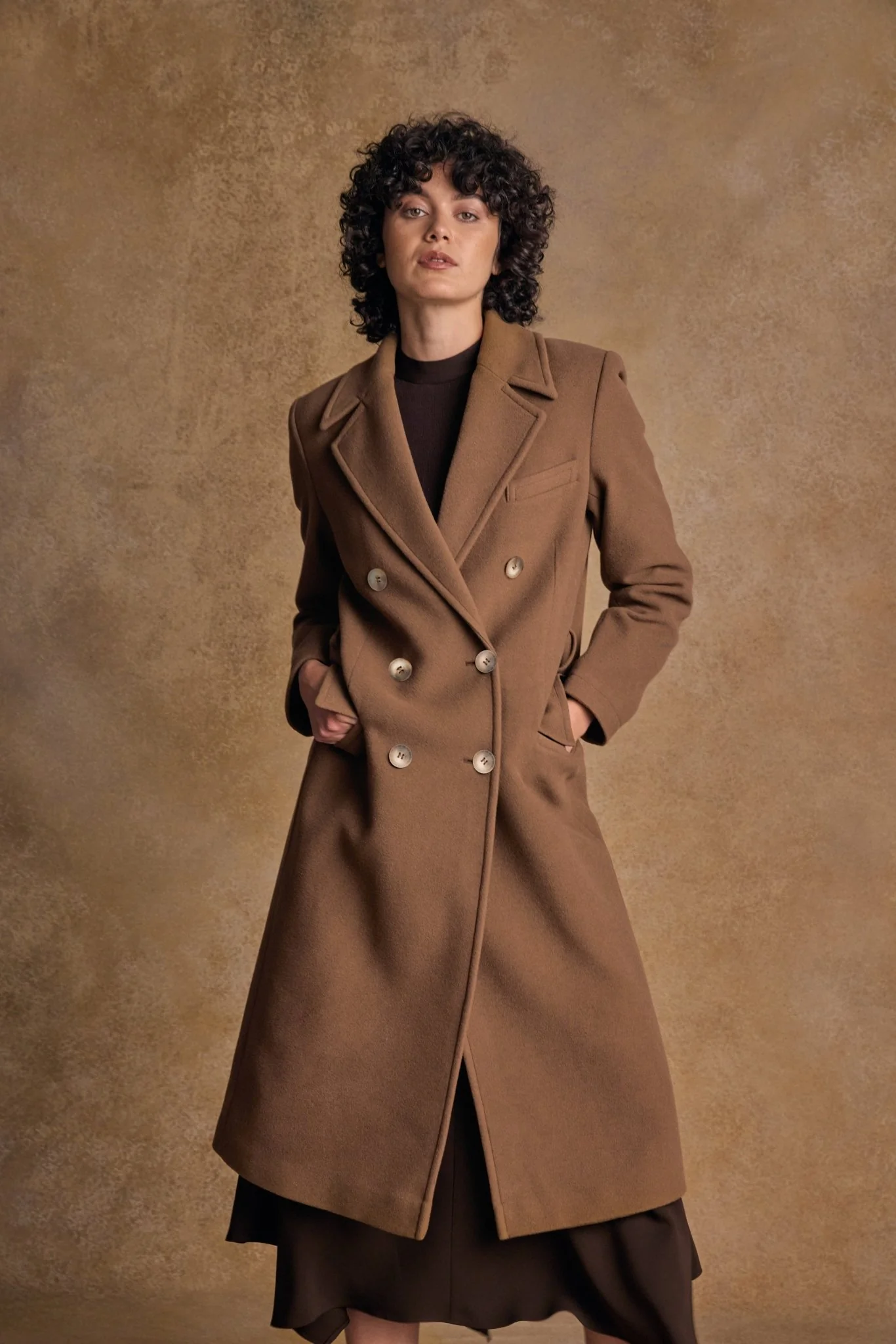 Clodagh Wool Coat - Camel - Image 3