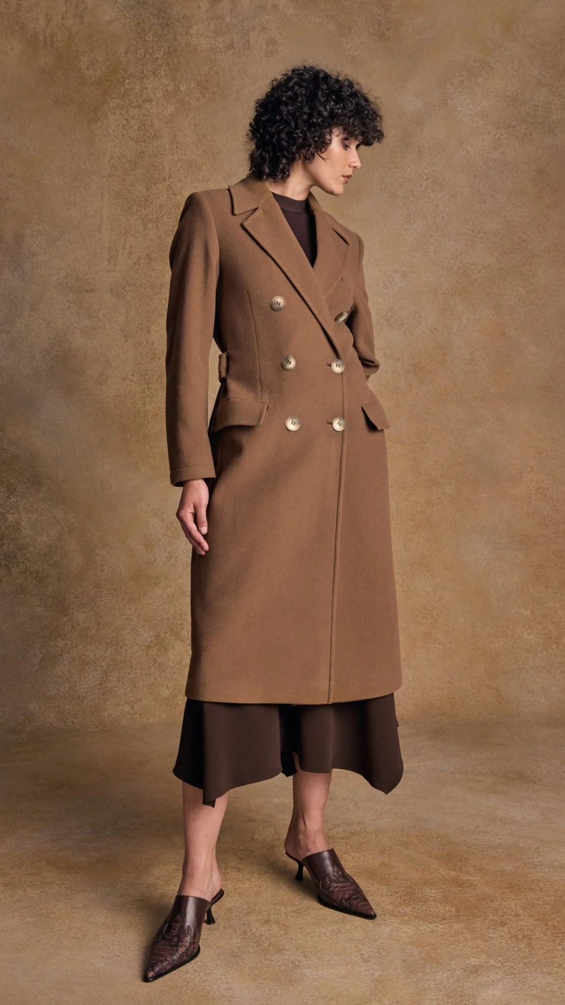 Clodagh Wool Coat - Camel - Image 6
