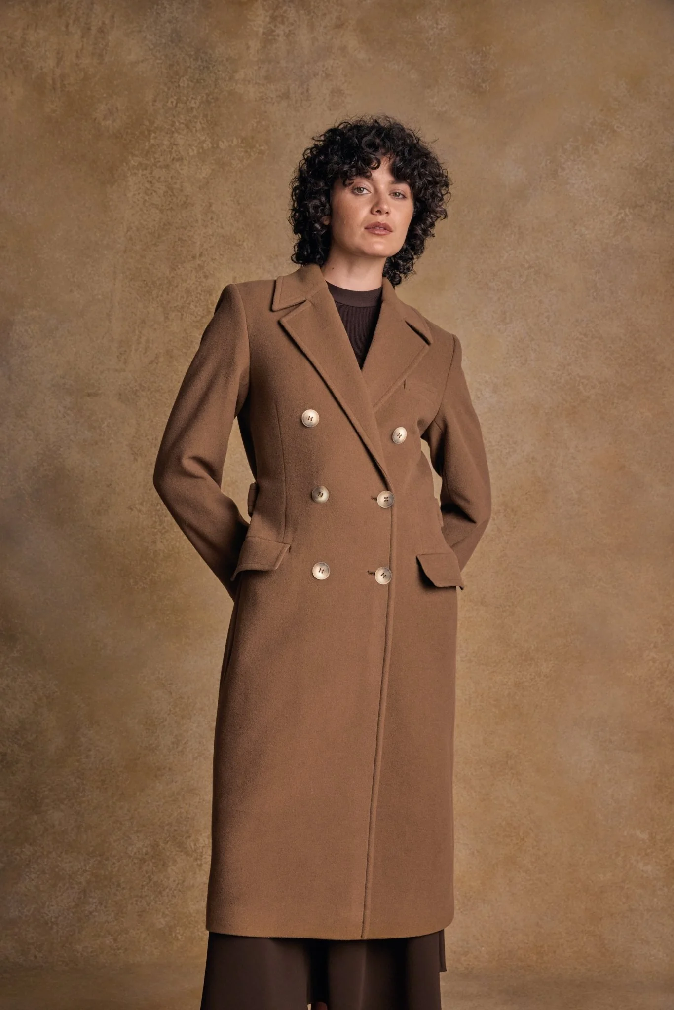 Clodagh Wool Coat - Camel - Image 7