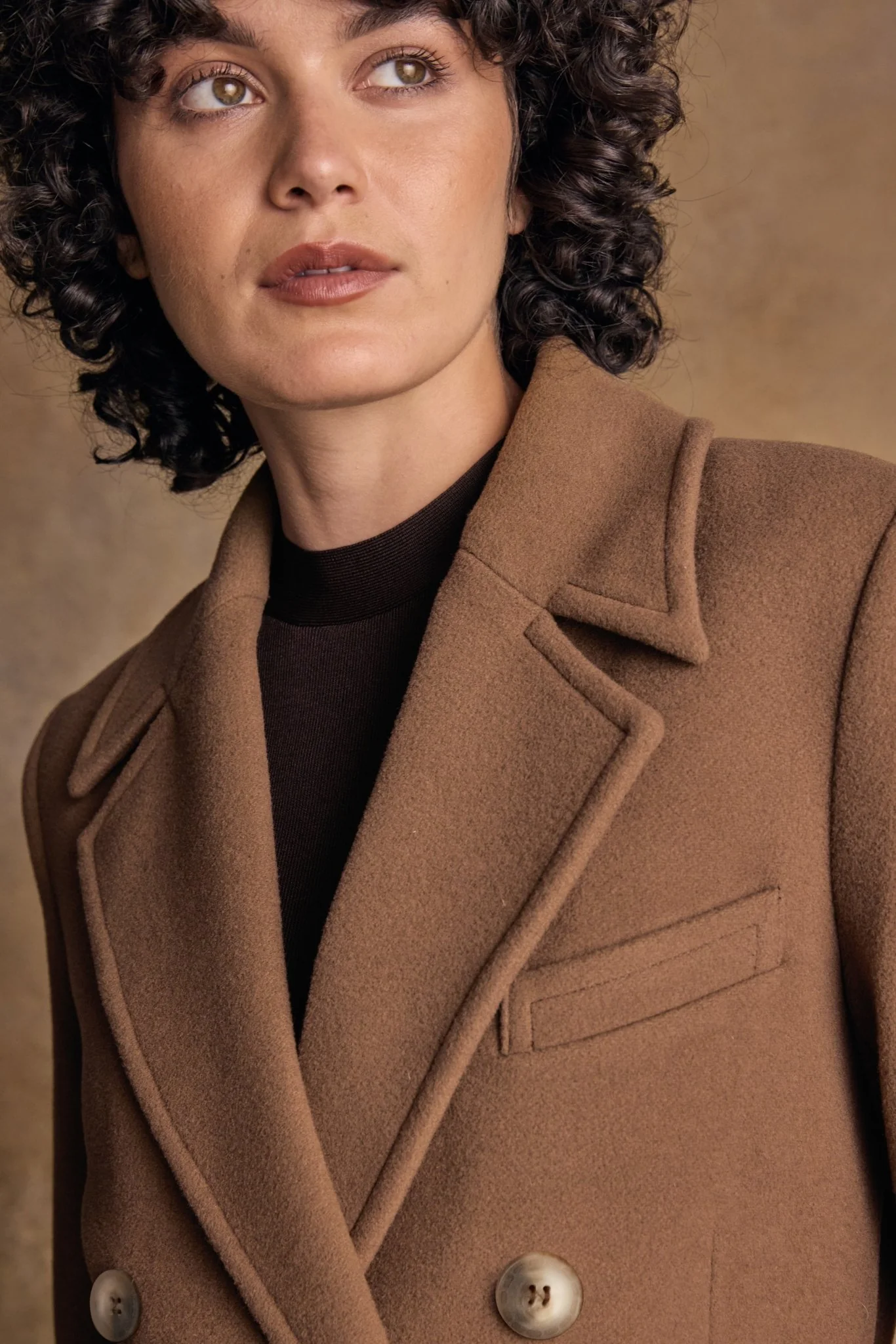 Clodagh Wool Coat - Camel - Image 8