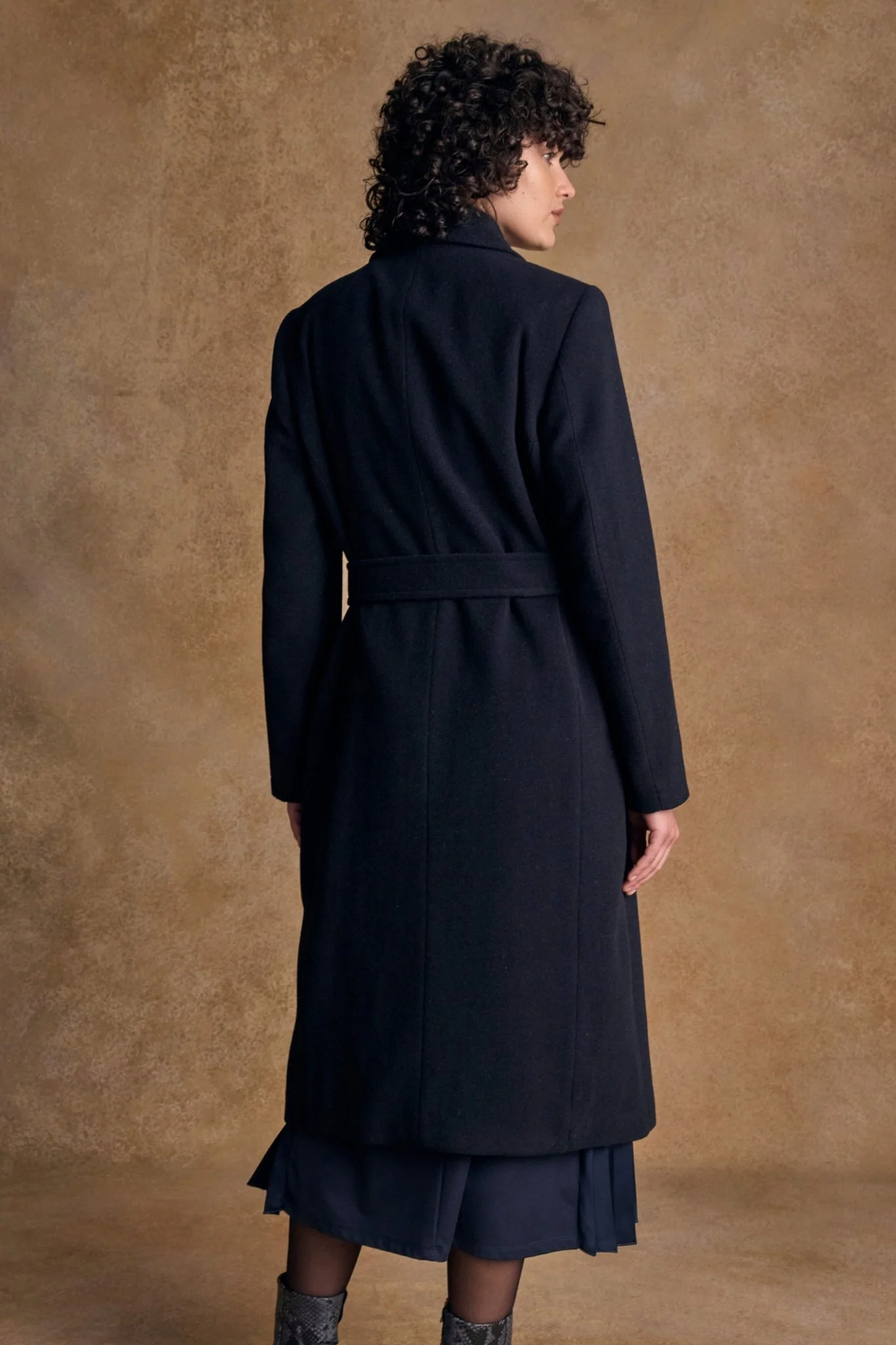 Clodagh Wool Coat - Navy - Image 8