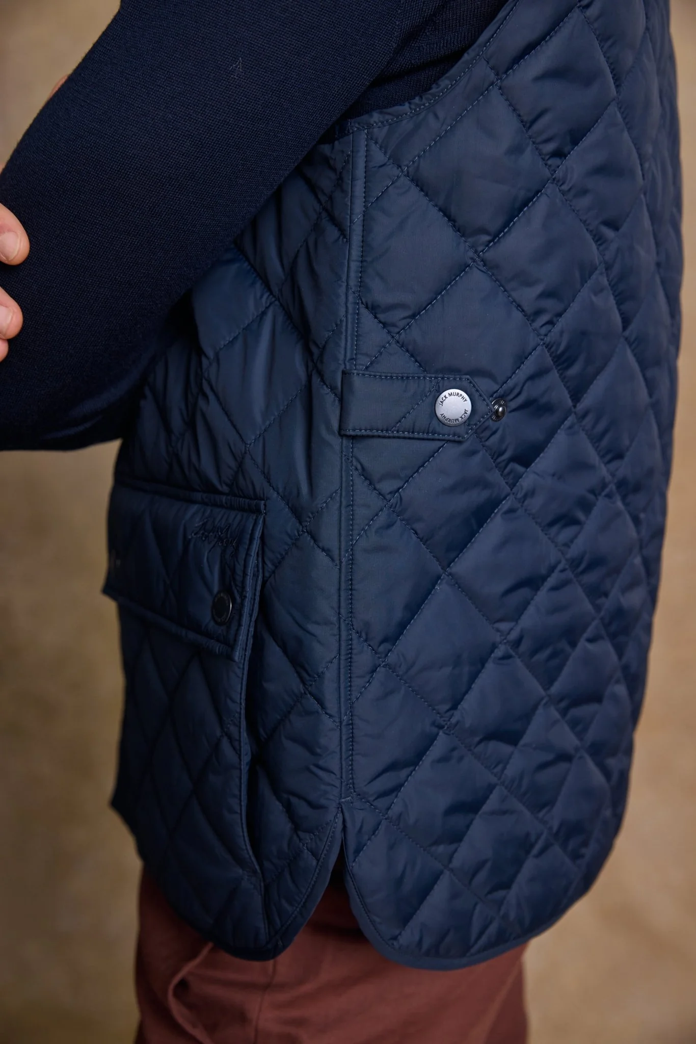 Conor Quilted Gilet - Navy - Image 6