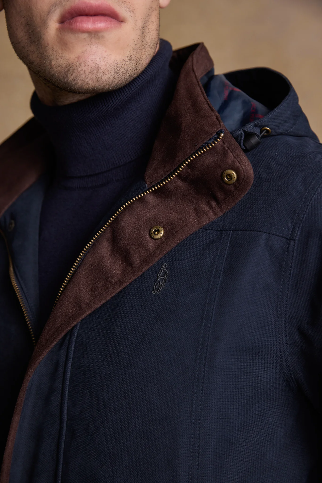 Emmet Waterproof Long Coat - Navy - Image 5