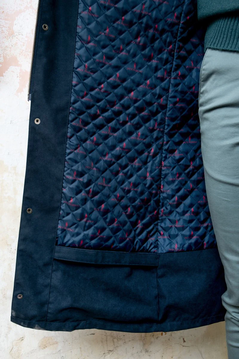 Emmet Waterproof Long Coat - Navy - Image 8