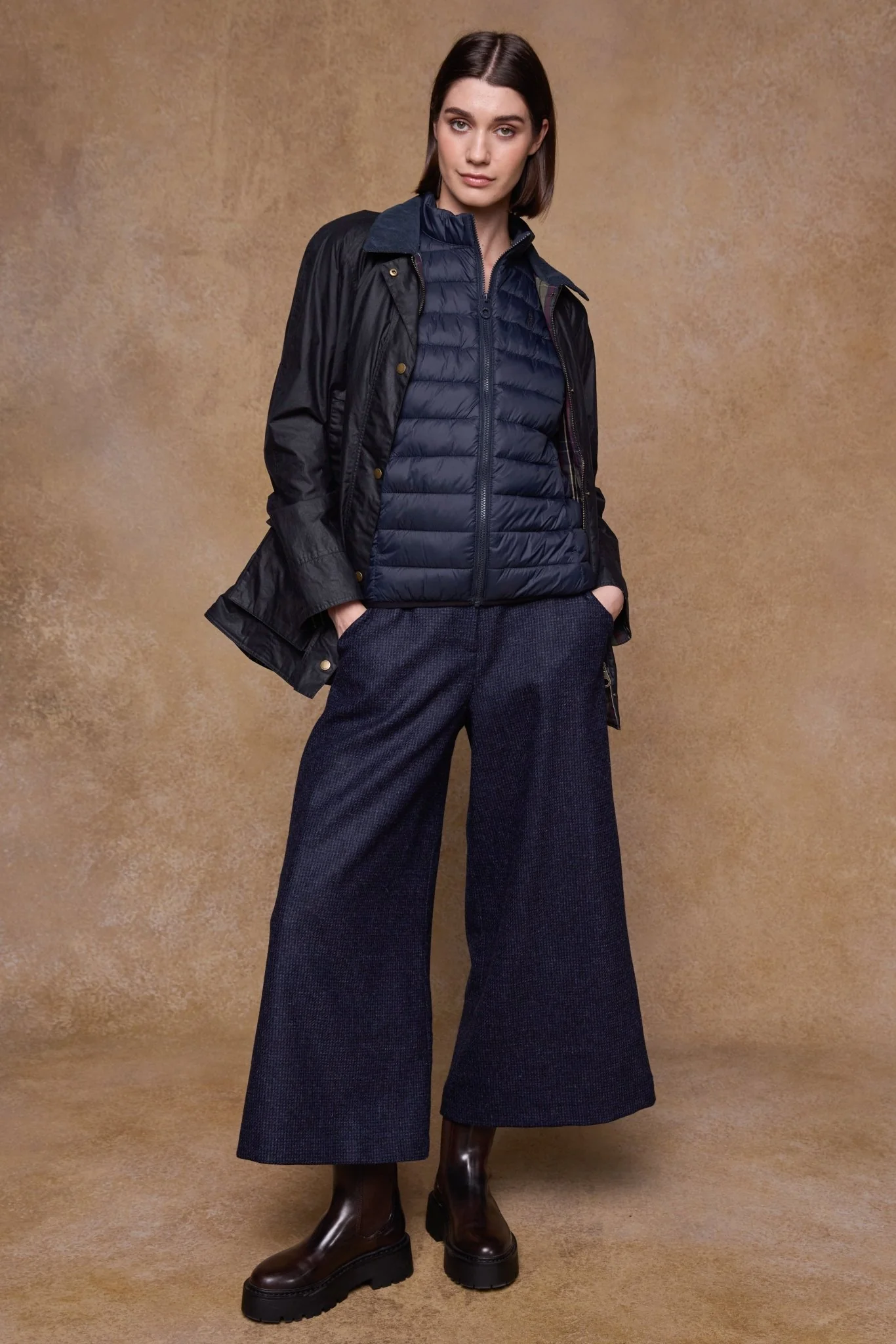 Enya Tweed Culottes - Imperial Blue - Image 3