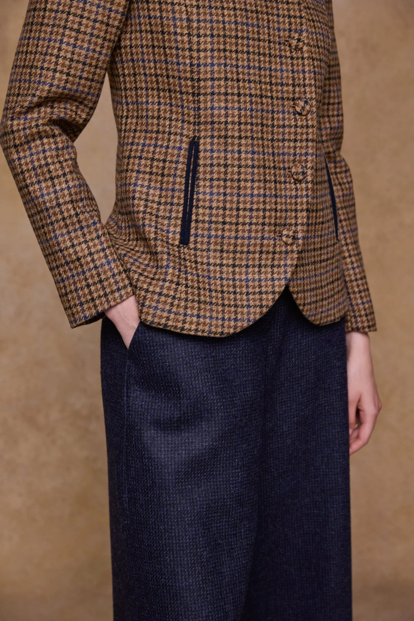 Enya Tweed Culottes - Imperial Blue - Image 5