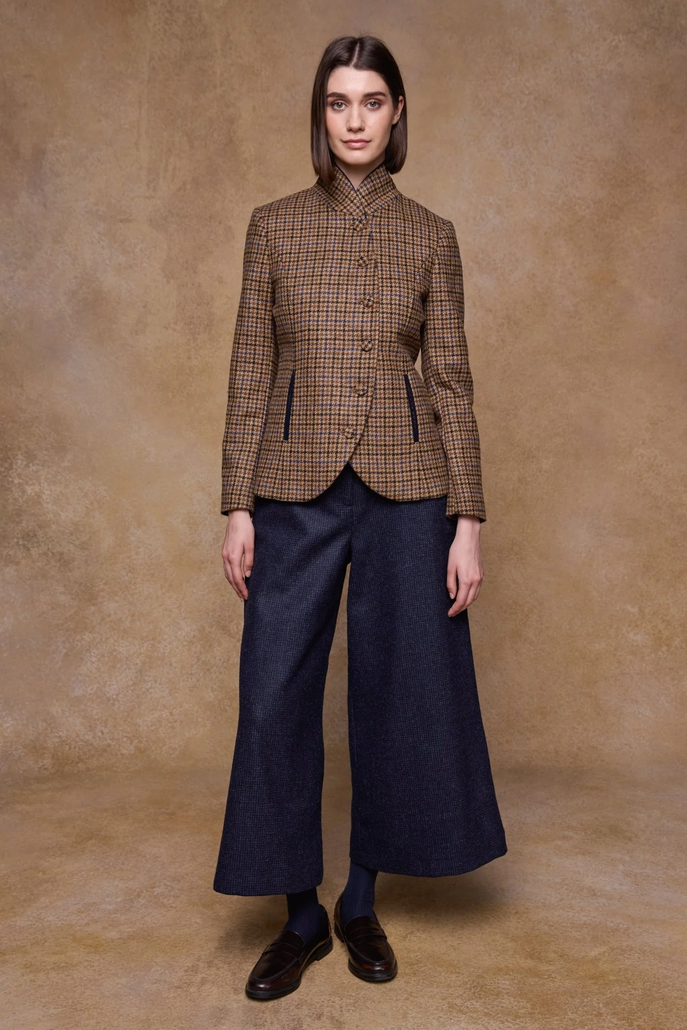 Enya Tweed Culottes - Imperial Blue - Image 6