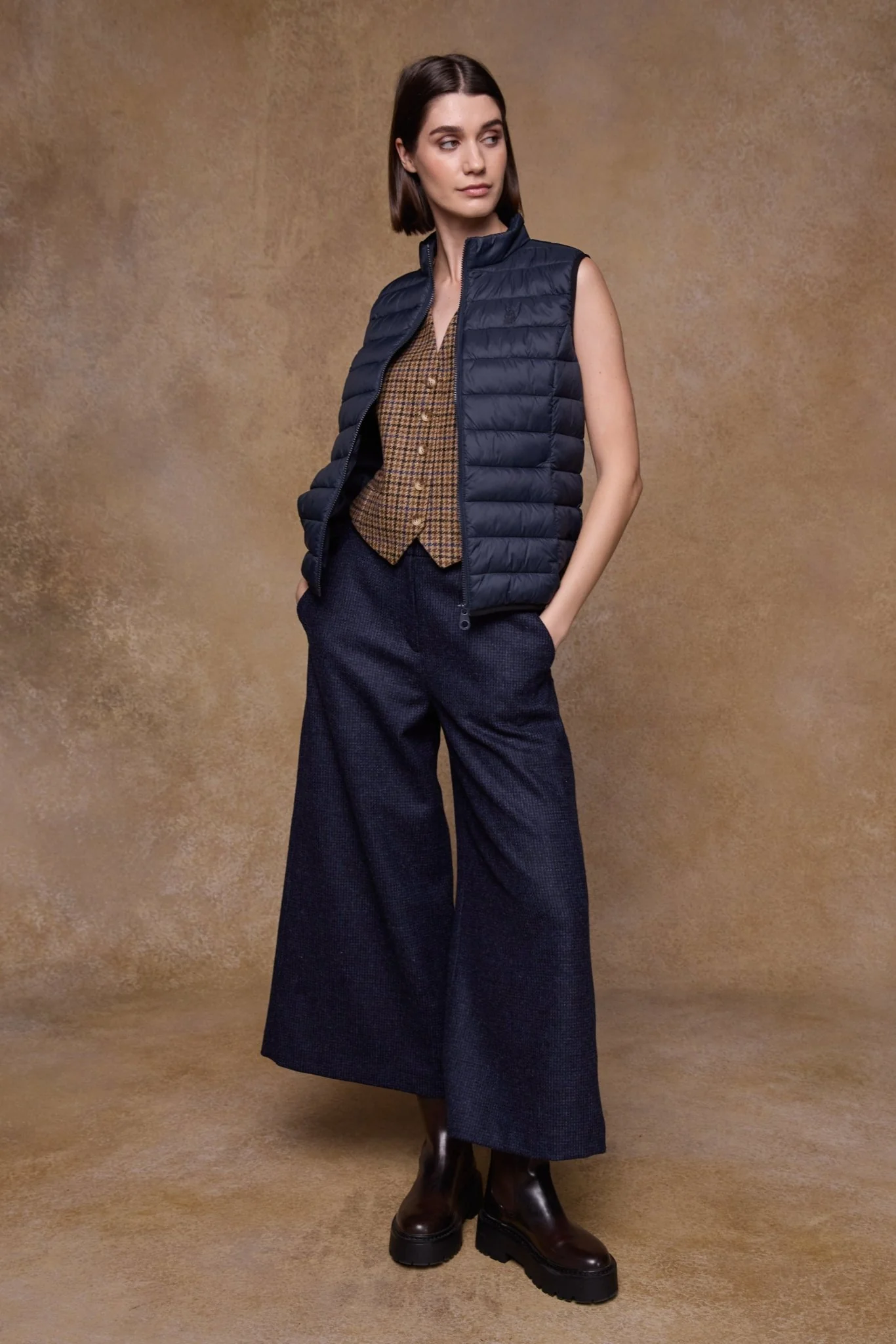 Enya Tweed Culottes - Imperial Blue - Image 7