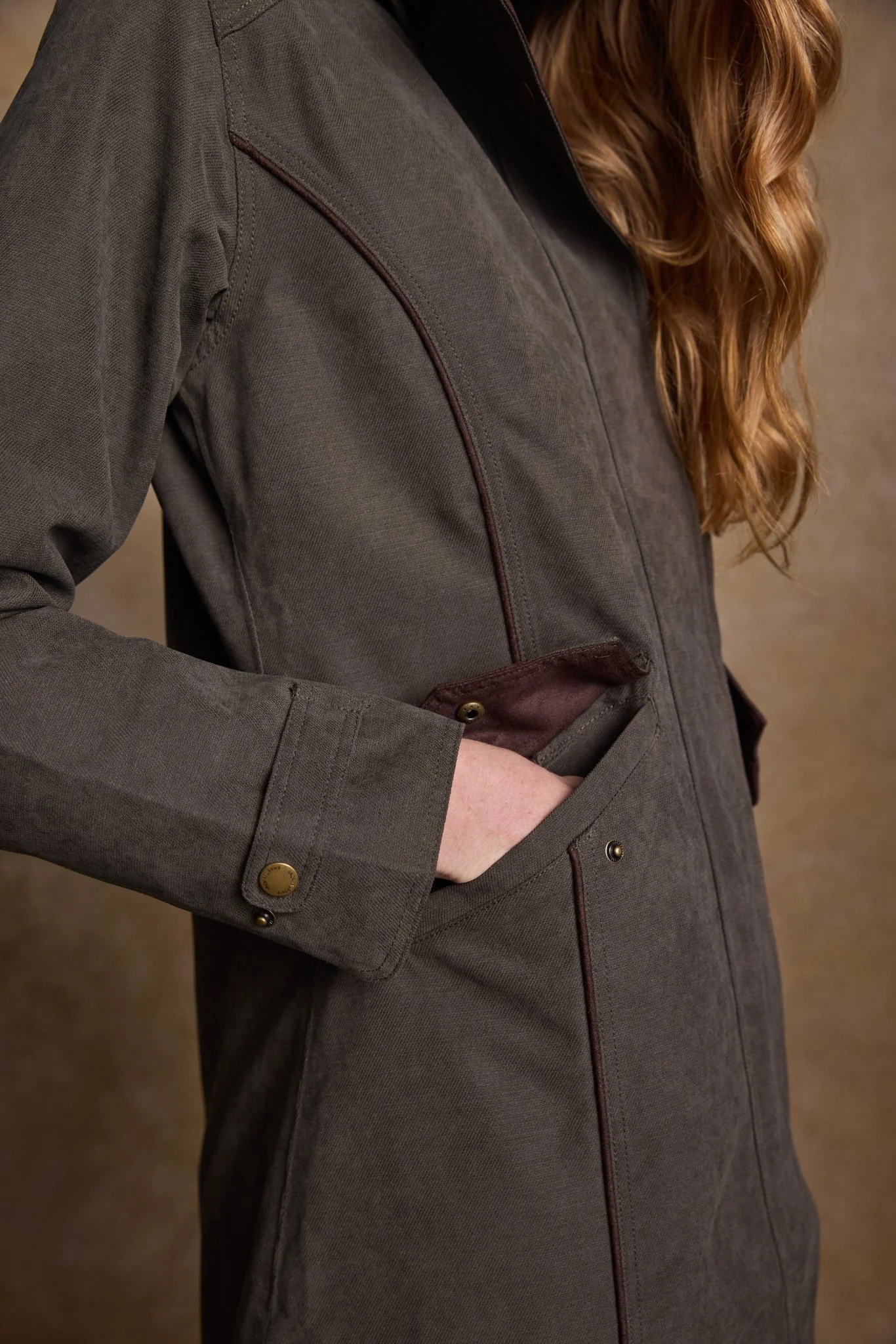 Erin Waterproof Coat - Olive - Image 4