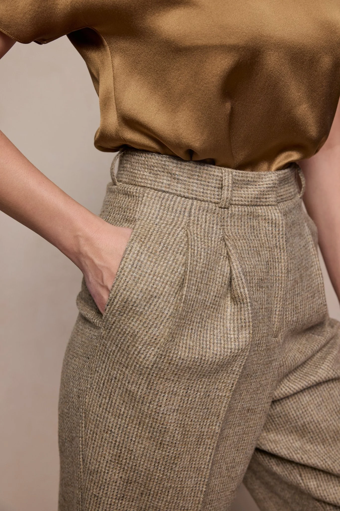 Faye Tweed Trousers - Barely Weave - Image 5