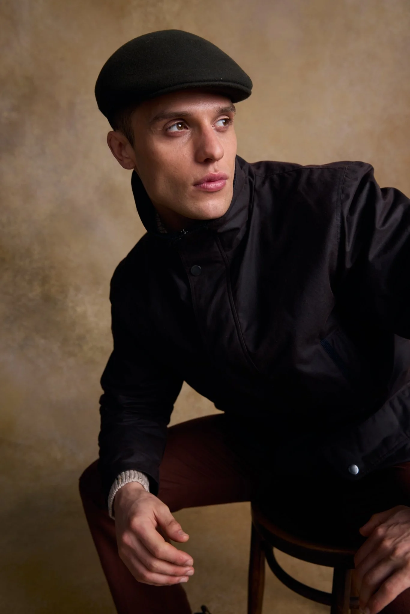 Galway Felt Flat Cap - Olive - Image 5