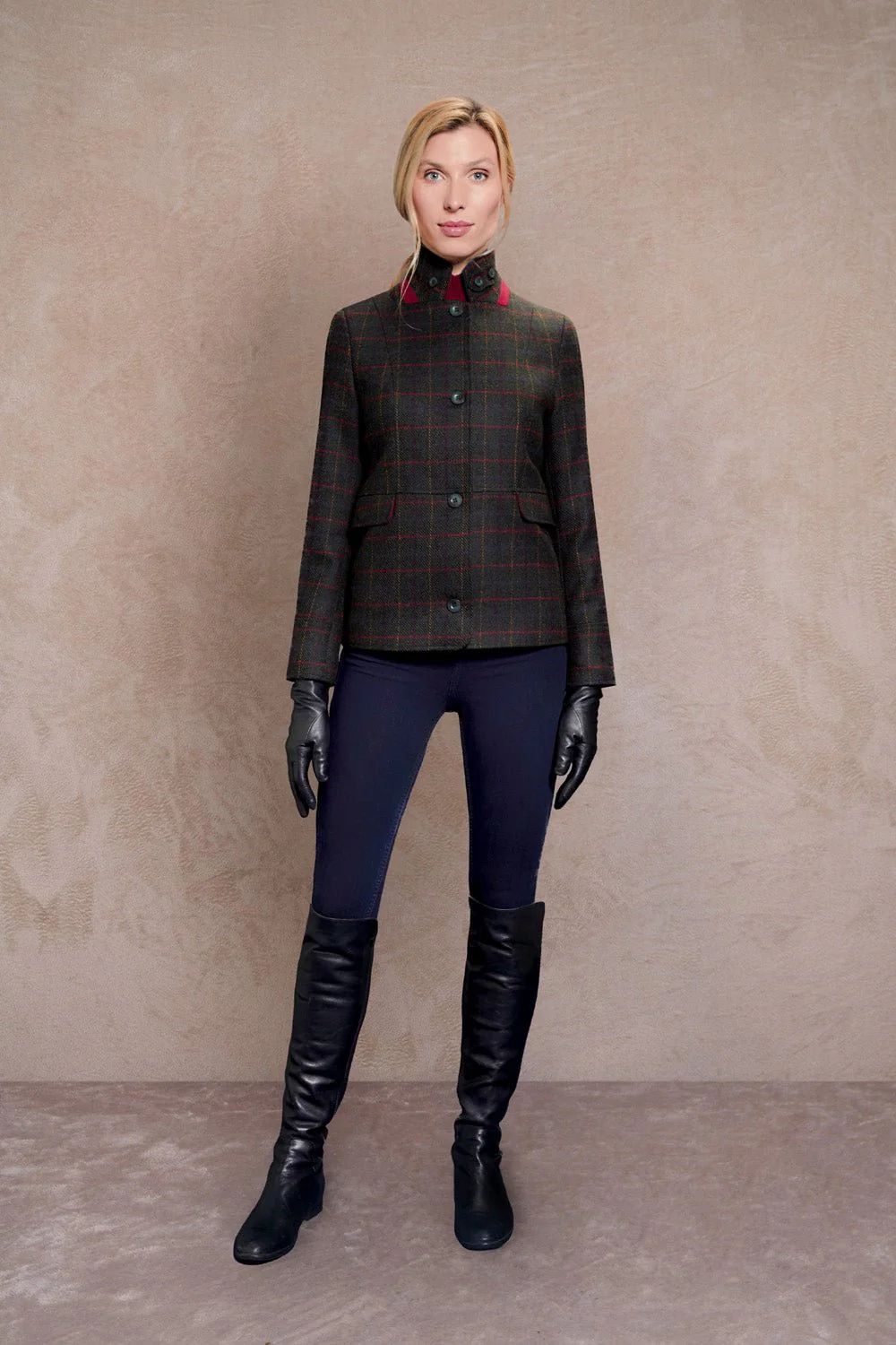 Donna Tweed Jacket - Primary Green - Image 2