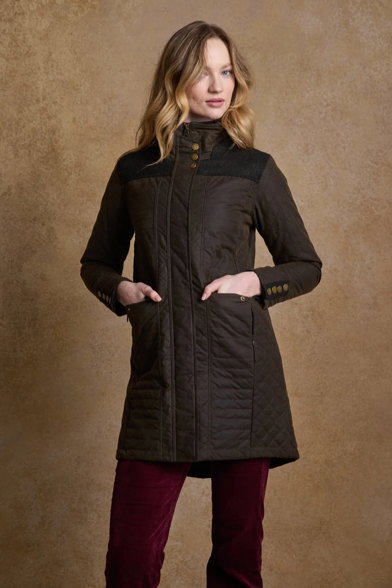 Jodie Wax Coat - Olive - Image 10