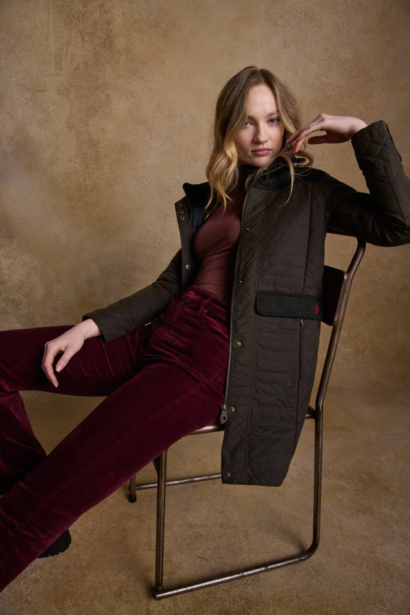Jodie Wax Coat - Olive - Image 9