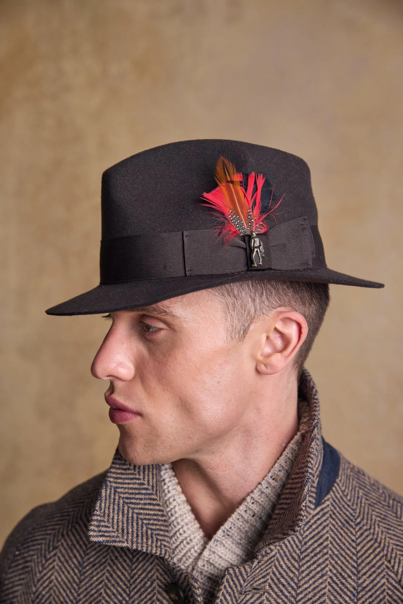 Kildare Felt Trilby Hat - Brown - Image 4